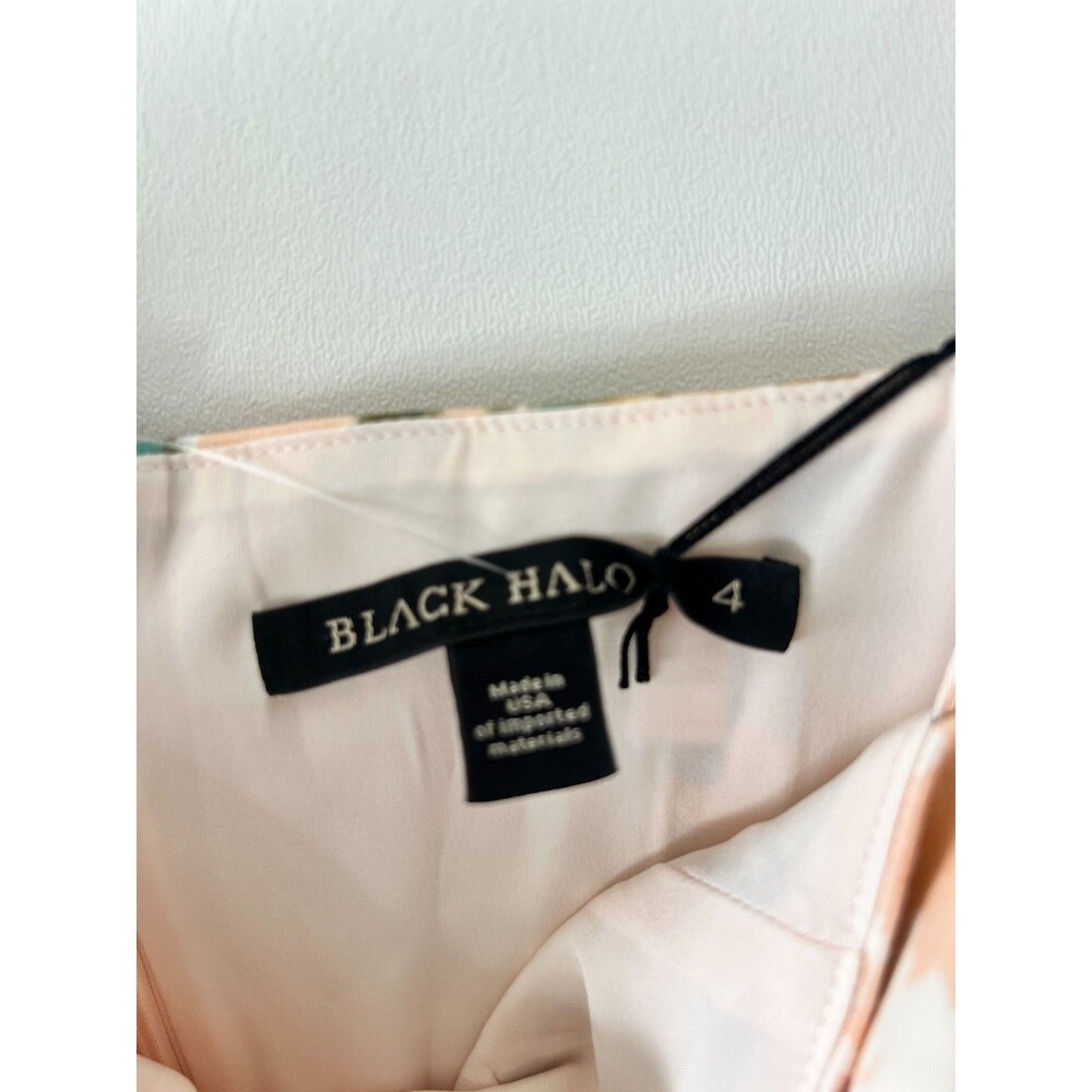 Black Halo Dress Women's Size 4 Clover Sheath Dress Peachy Floral New - Picture 8 of 15